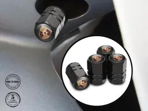 Porsche Couvercles De Valve Vélos Look Acier Inoxydable